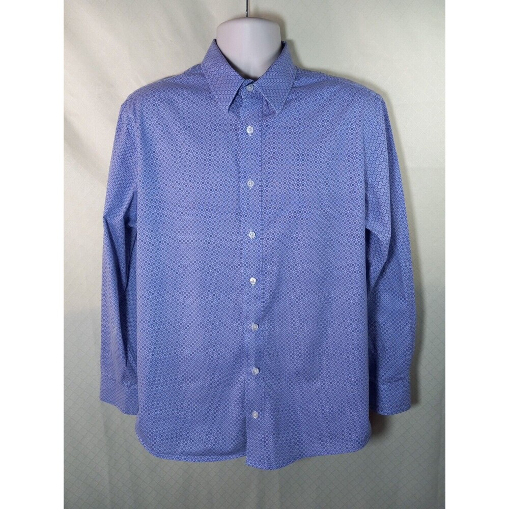 NICK GRAHAM Mens Lavender Pattern Modern Fit  Longsleeve Shirt Size Xlarge‎